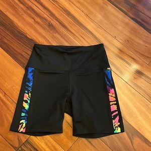 Victoria’s Secret PINK athletic shorts. Black with multi color side.